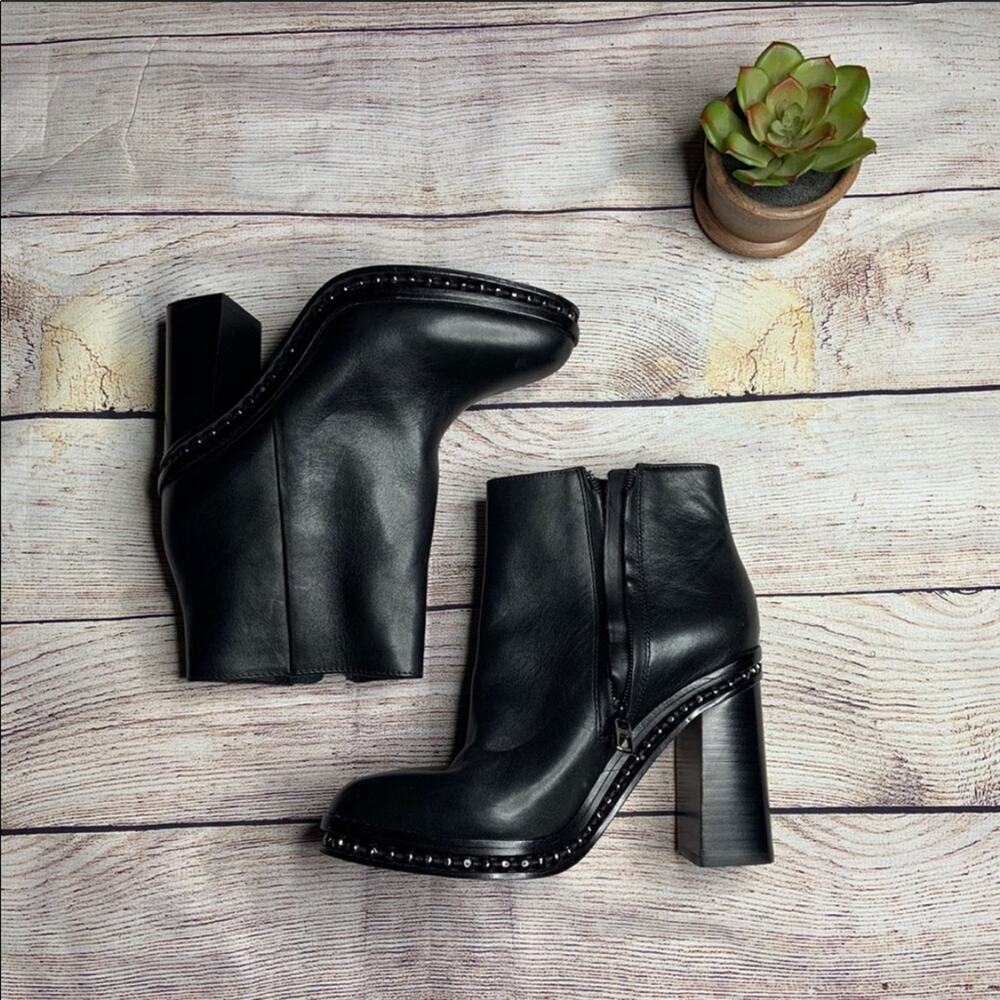 Coach justina bootie leather heels